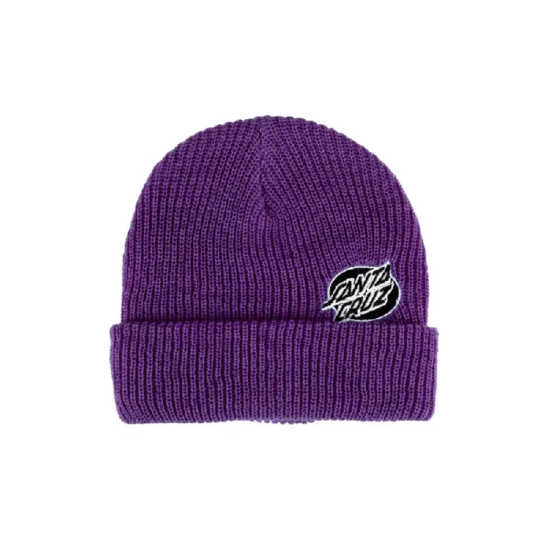 Mono Lined Oval Dot Beanie (Grape)