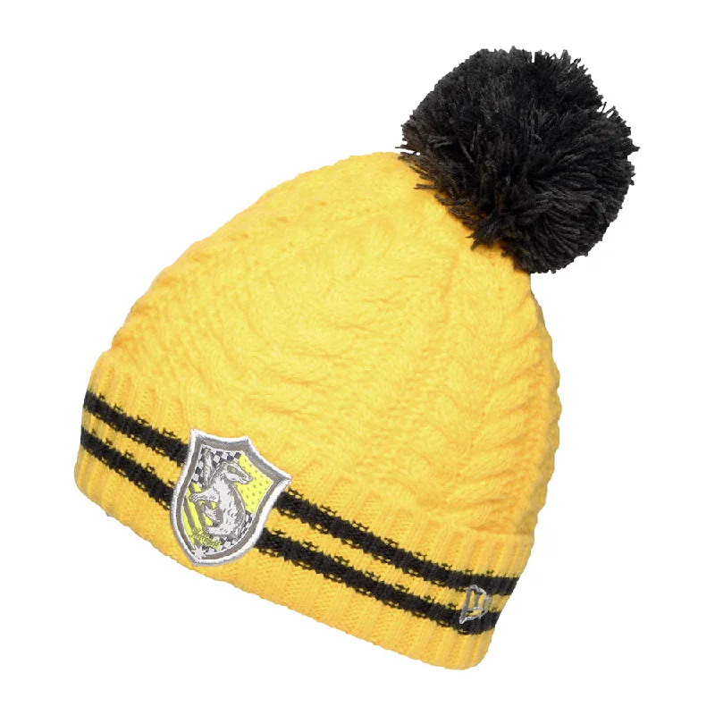 New Era Kids Hufflepuff Bobble Hat - Harry Potter - Yellow