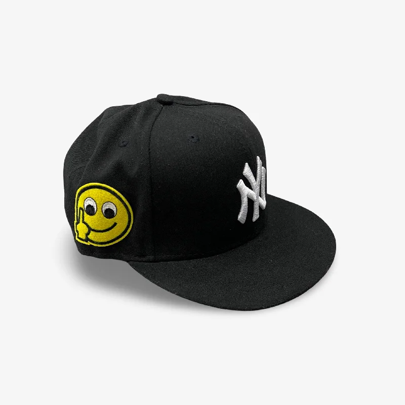 New Era x I Never Heard of You Fitted Hat 'Smiley Face / F*ck Off' Black / White