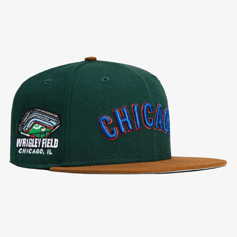 New Era x MLB 'Chicago Cubs Wrigley Field' 59Fifty Patch Fitted Hat Green / Khaki