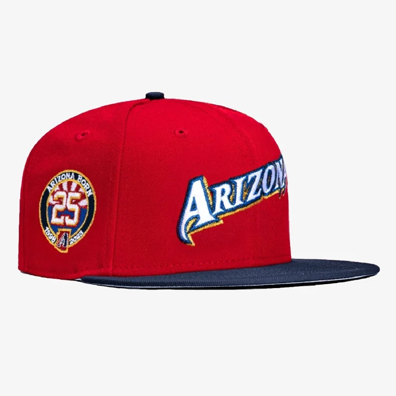 New Era x MLB USA Fourth Word 'Arizona Diamondbacks 25th Anniversary' 59Fifty Patch Fitted Hat Red / Navy