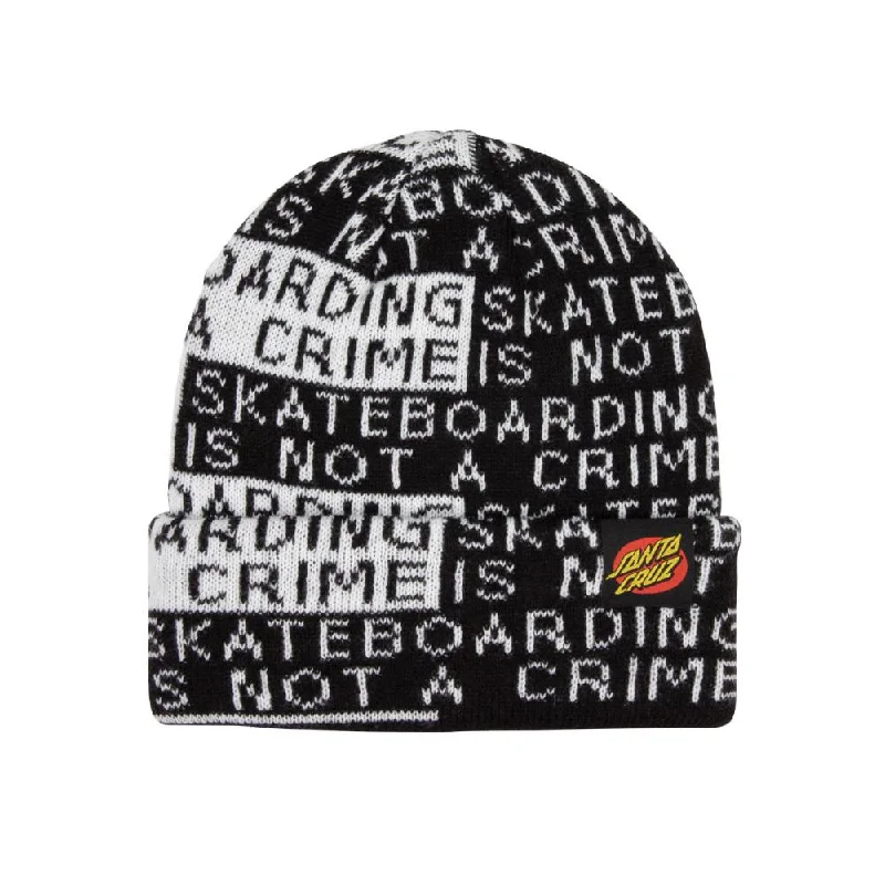 Not A Crime Beanie (Black/White)