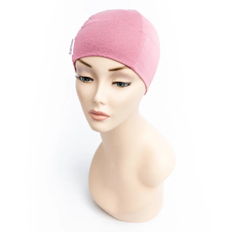 Old Rose Pink Plain Chemotherapy Hat