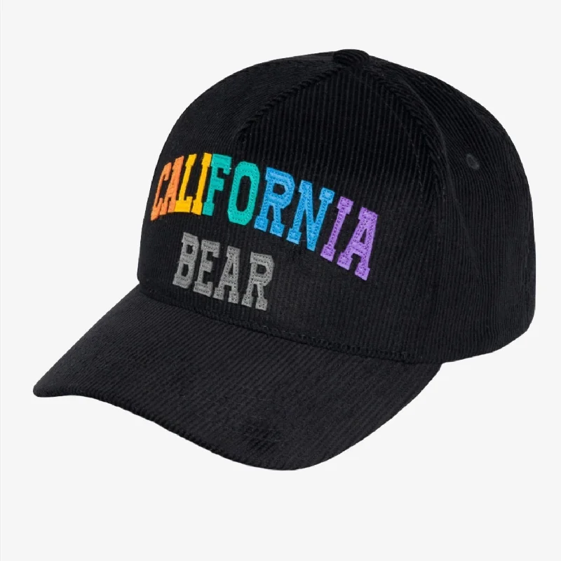 Pink Dolphin 'Cali Bear' Corduroy Snapback Hat Multi-Color