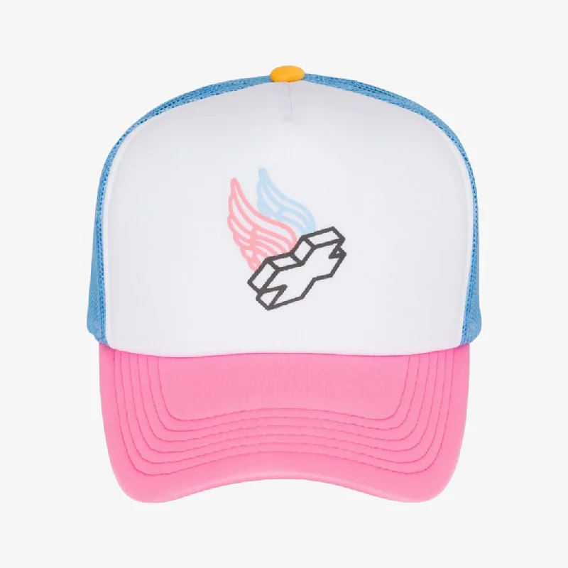 Pink Dolphin 'Dream' Mesh Trucker Snapback Hat Multi-Color