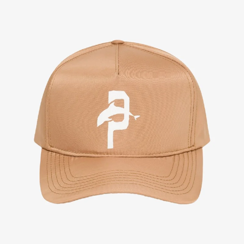 Pink Dolphin 'P' Nylon Snapback Hat Camel