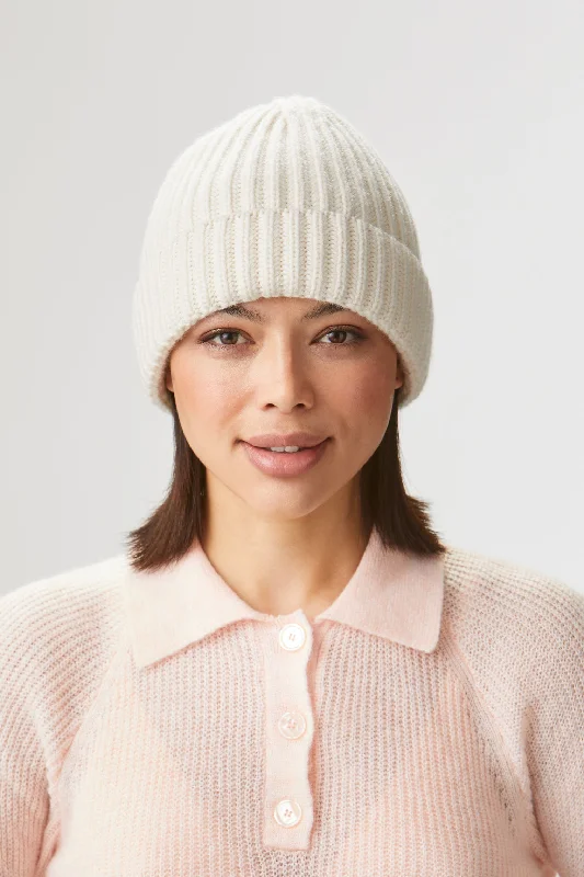 Rannoch Cream Cashmere Beanie