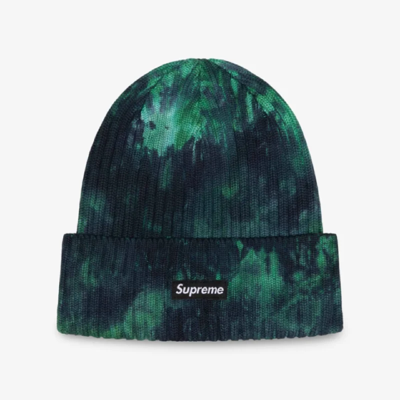 Supreme Beanie 'Overdyed' Splatter Green (SS24)