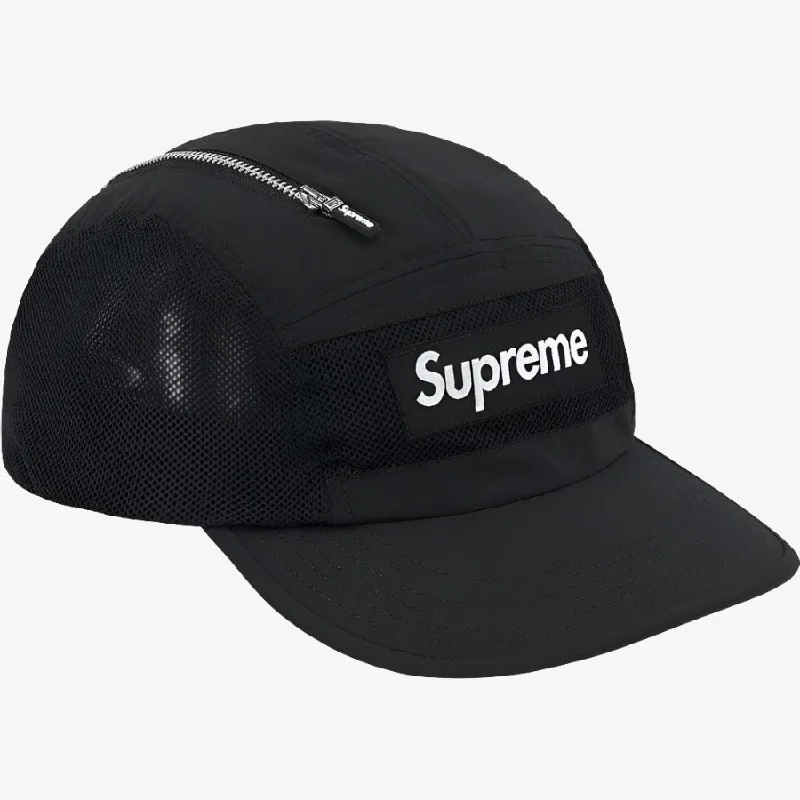 Supreme 'Box Logo' Zip Mesh Camp Cap Black (FW20)