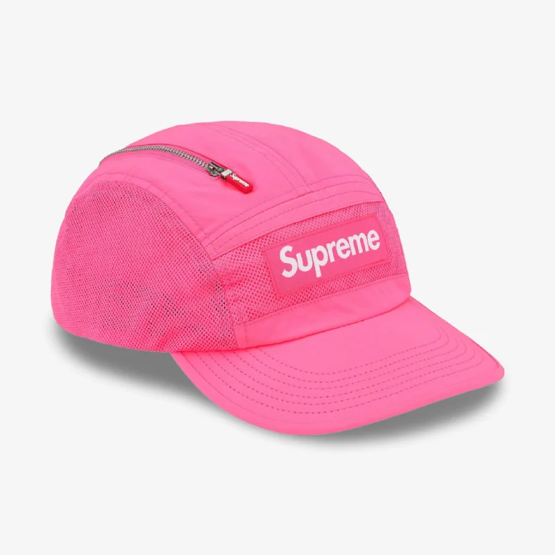 Supreme 'Box Logo' Zip Mesh Camp Cap Bright Pink (FW20)