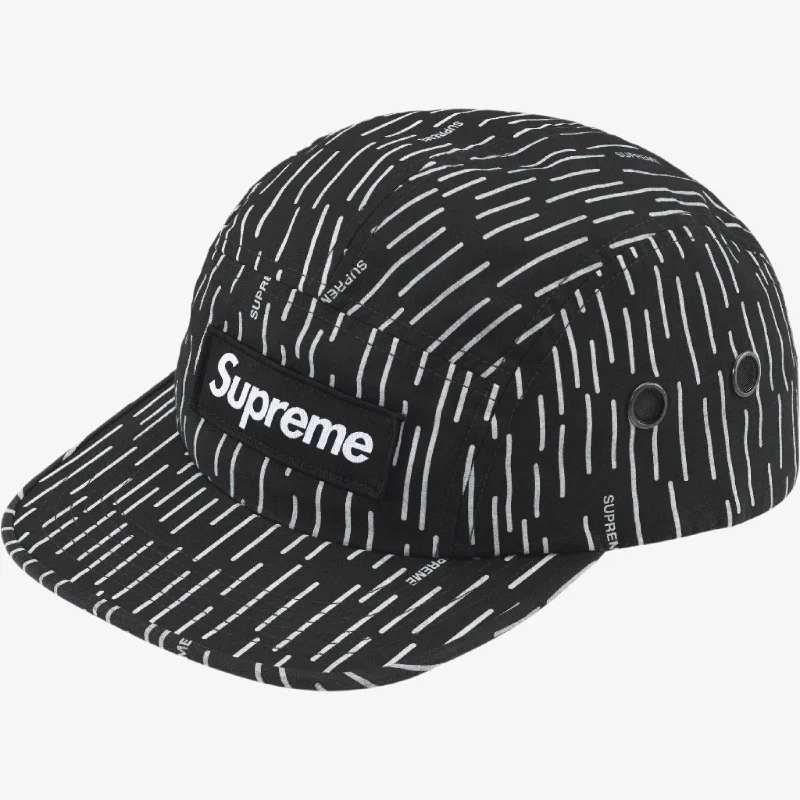 Supreme Camp Cap 'Military' Black Raindrop (FW24)