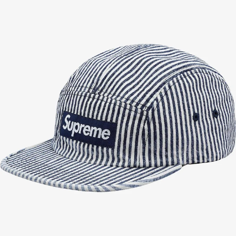 Supreme Denim Camp Cap 'Stripes' Blue (SS18)