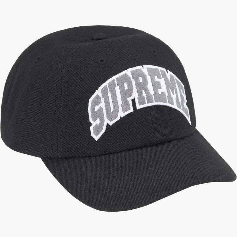 Supreme 'Felt Arc' 6-Panel Snapback Hat Black (FW24)