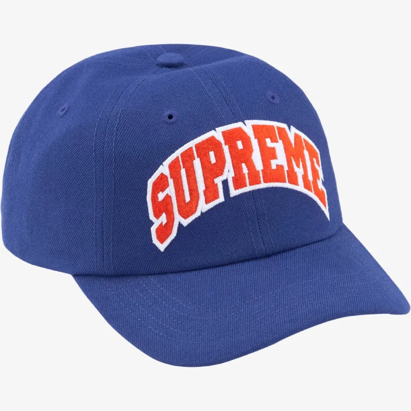 Supreme 'Felt Arc' 6-Panel Snapback Hat Navy (FW24)