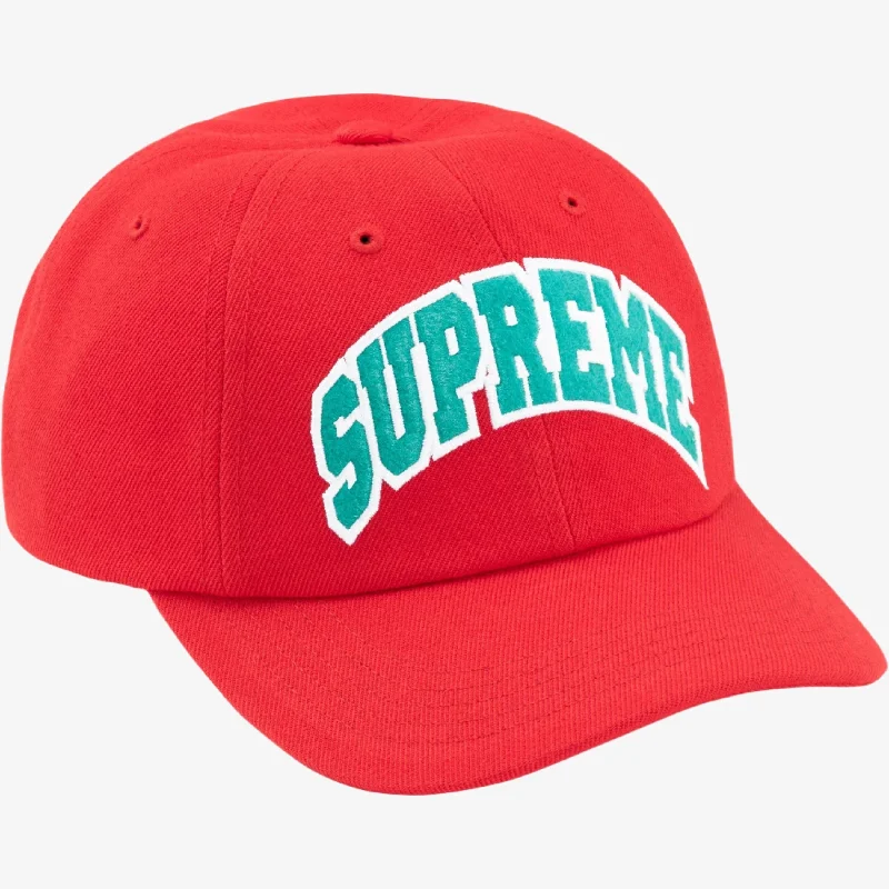 Supreme 'Felt Arc' 6-Panel Snapback Hat Red (FW24)