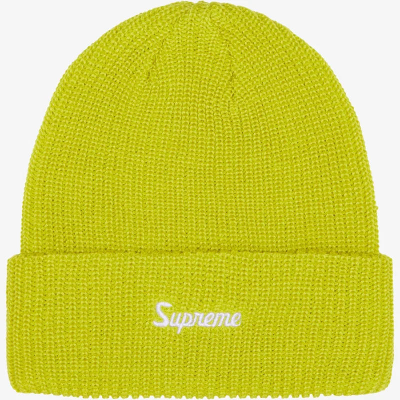 Supreme Loose Gauge Beanie Lime Yellow (FW24)