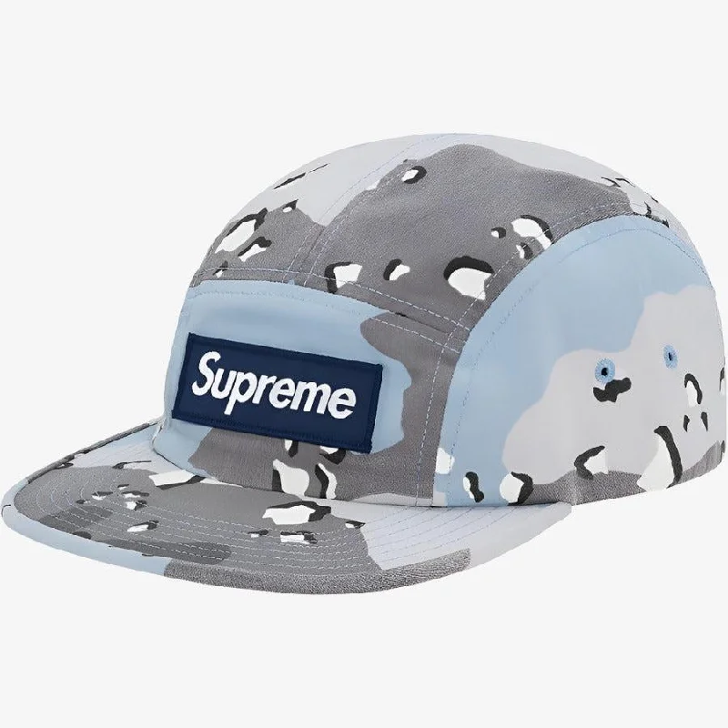 Supreme 'Military' Camp Cap Blue Chocolate Chip Camo (SS20)