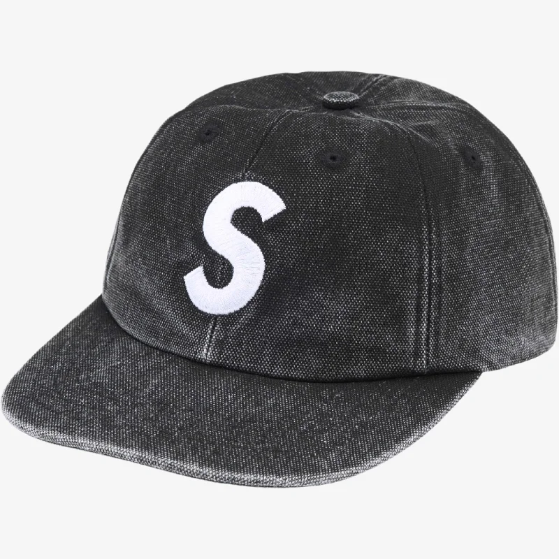 Supreme 'Pigment S Logo' 6-Panel Hat Black (FW24)