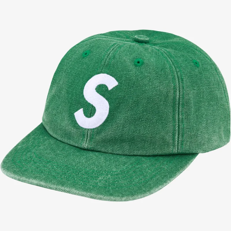 Supreme 'Pigment S Logo' 6-Panel Hat Green (FW24)