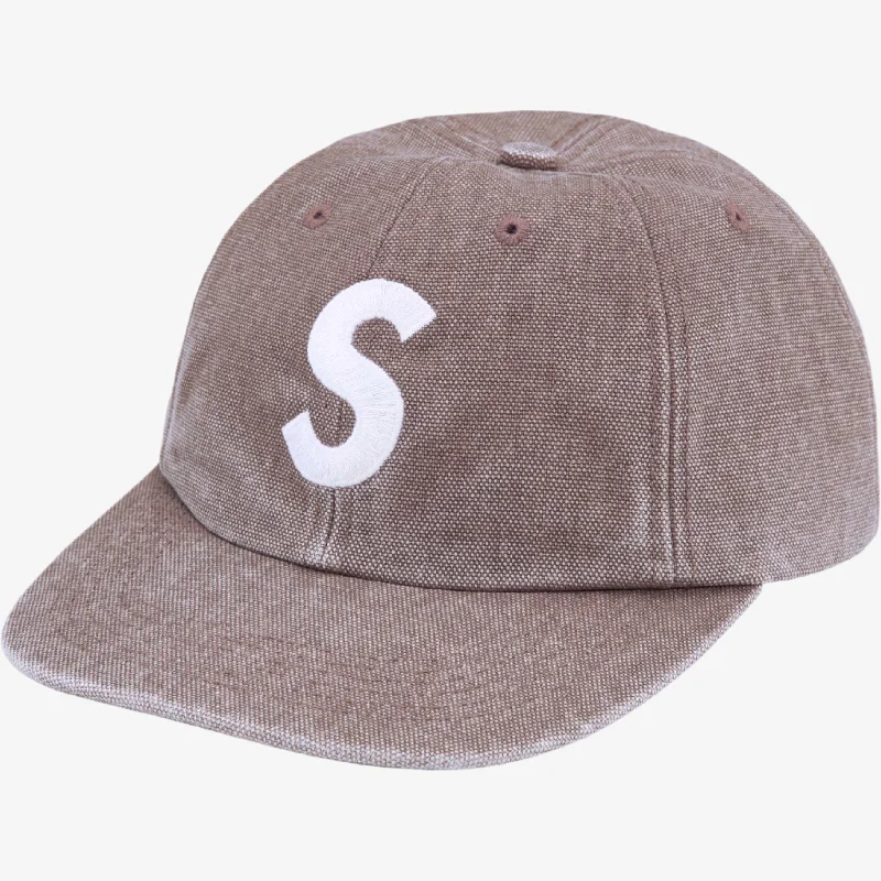 Supreme 'Pigment S Logo' 6-Panel Hat Khaki (FW24)