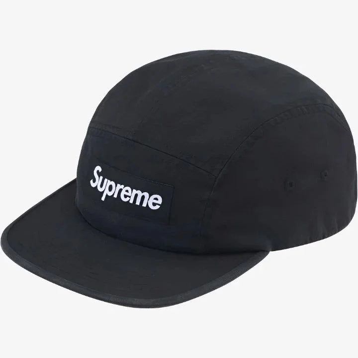 Supreme 'Washed Chino Twill' Camp Cap Black (SS24)