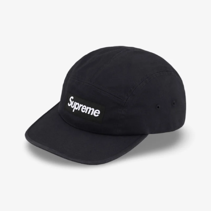 Supreme 'Washed Chino Twill' Camp Cap Black (SS24)