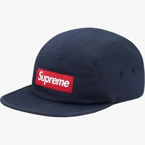 Supreme 'Washed Chino Twill' Camp Cap Navy (FW17)