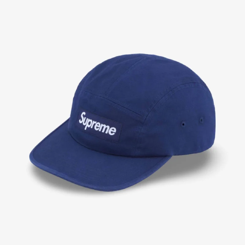 Supreme 'Washed Chino Twill' Camp Cap Navy (SS24)