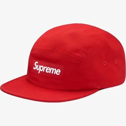 Supreme 'Washed Chino Twill' Camp Cap Red (FW17)