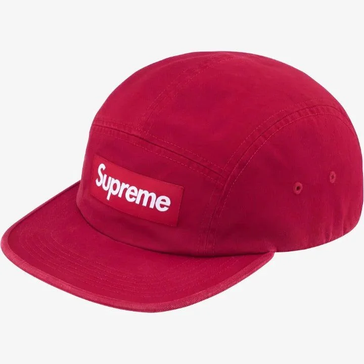 Supreme 'Washed Chino Twill' Camp Cap Red (SS24)