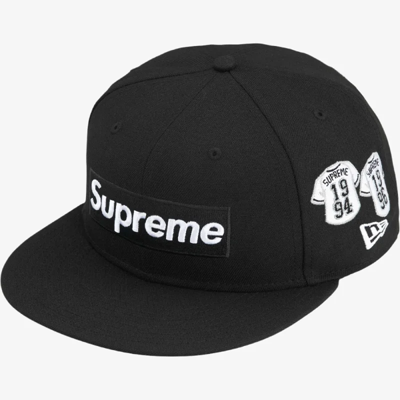 Supreme x New Era 'Baseball Jerseys Box Logo' Fitted Hat Black (FW24)