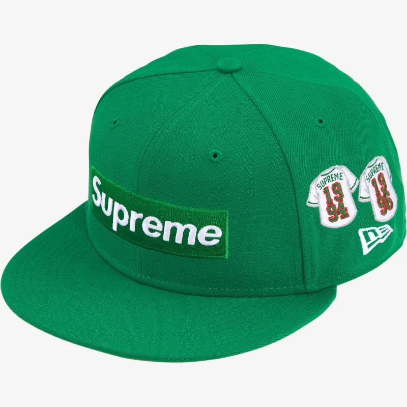 Supreme x New Era 'Baseball Jerseys Box Logo' Fitted Hat Green (FW24)