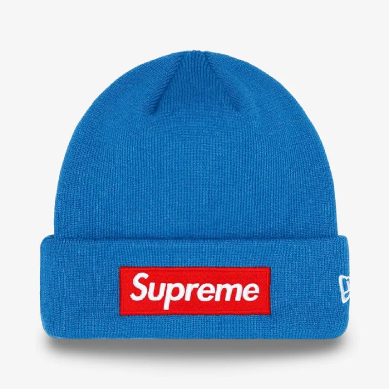 Supreme x New Era Beanie 'Box Logo' Blue (FW22)