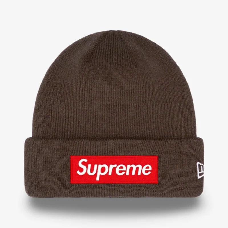 Supreme x New Era Beanie 'Box Logo' Brown (FW22)