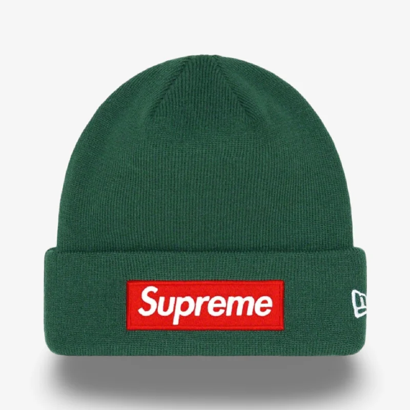 Supreme x New Era Beanie 'Box Logo' Dark Pine (FW22)