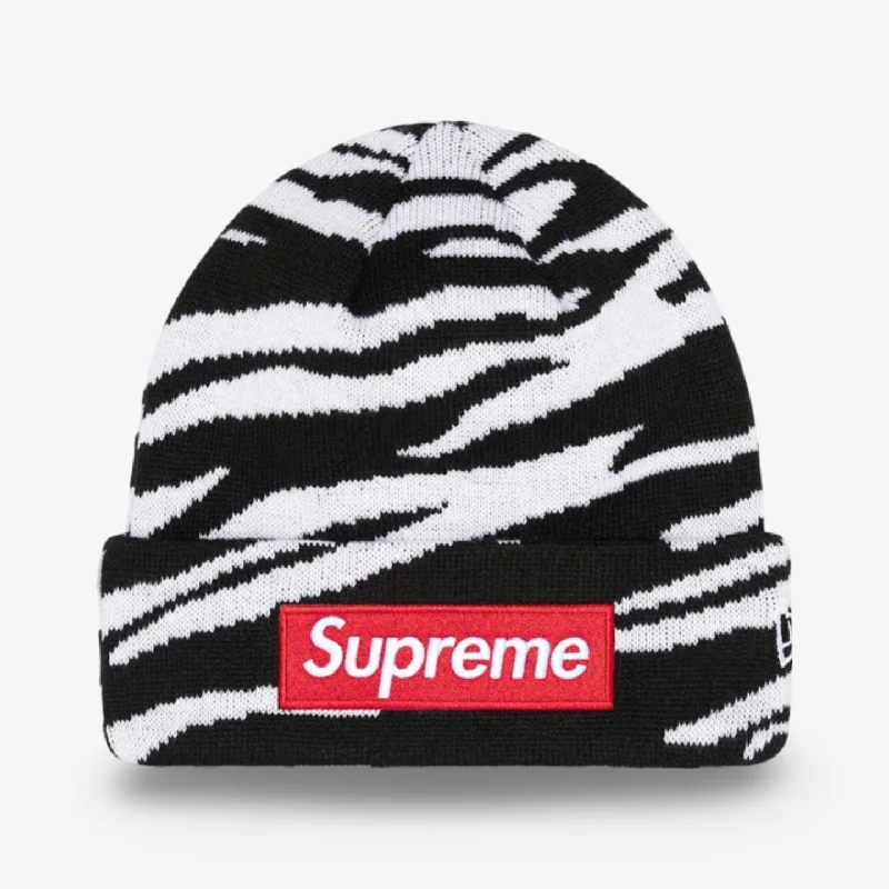 Supreme x New Era Beanie 'Box Logo' Zebra (FW22)