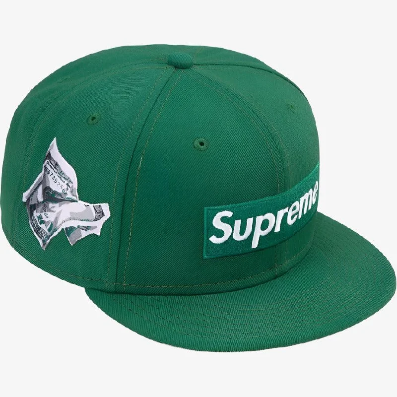 Supreme x New Era Fitted Hat 'Money Box Logo' Dark Green (FW22)