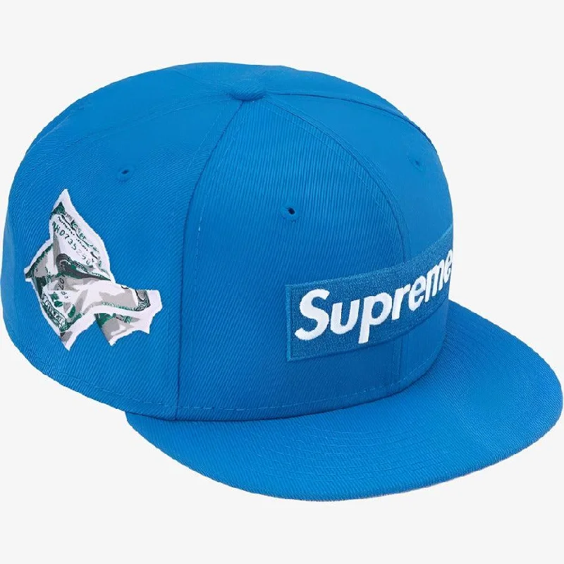 Supreme x New Era Fitted Hat 'Money Box Logo' Light Blue (FW22)