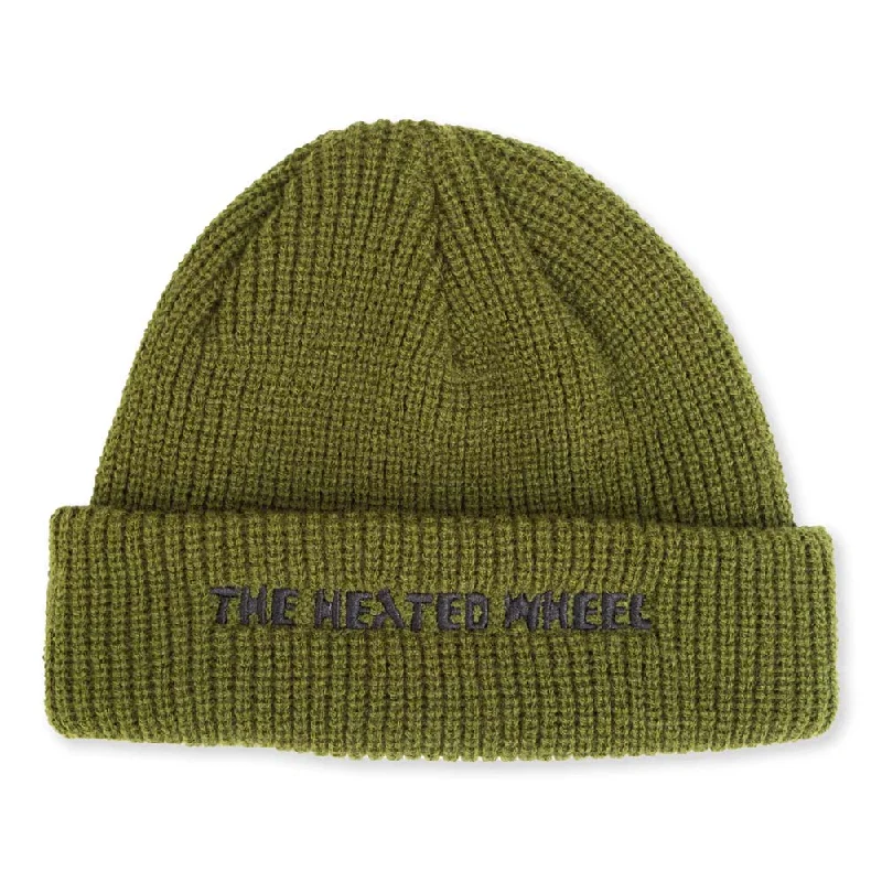 The Heated Wheel - Sire Script Beanie Army Green