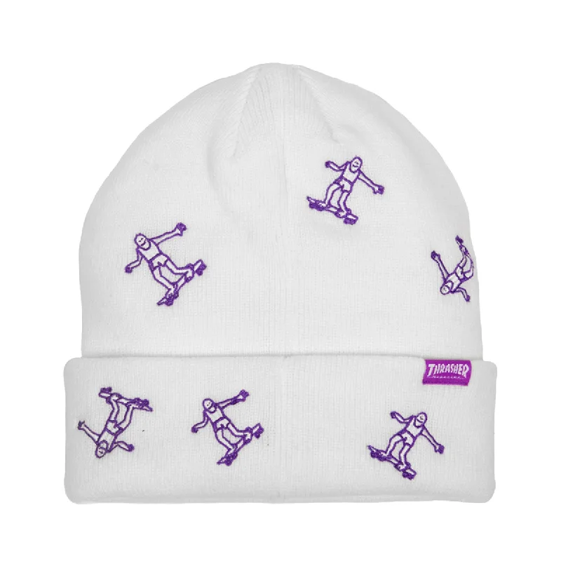 Thrasher - Gonz Pattern Beanie White