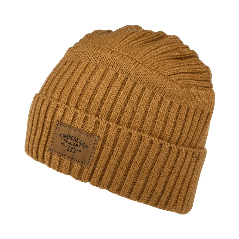 Timberland Hats Gulf Beach Ribbed Beanie Hat - Wheat