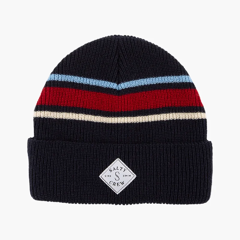 Tippet Stripe Beanie - Navy