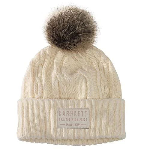 105464 Women's Knit Pom Beanie, Winter White